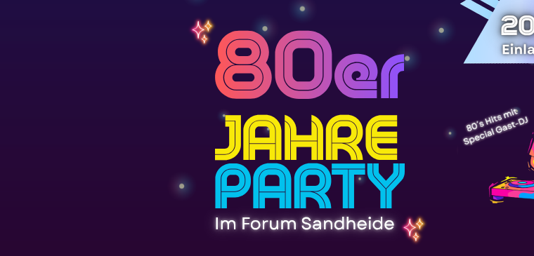 80er Jahre Party am 20.11.26